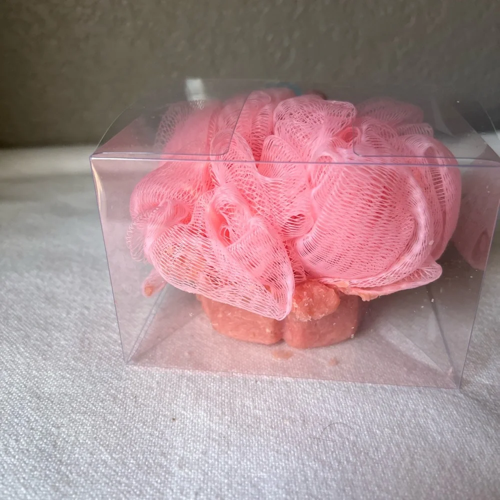 Watermelon soap Pink Shower Pouf with Cartoon Character